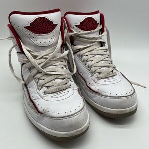 Nike Air Jordan 2 Retro Chicago Home White Red Grey Black OG 385475-102 Mens 11